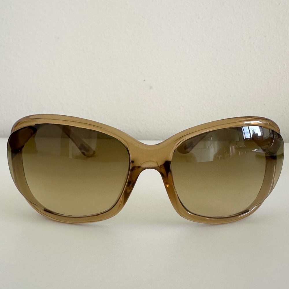 Tom Ford TF8 Jennifer Sunglasses - Tan Gradient 614 - Picture 9 of 11